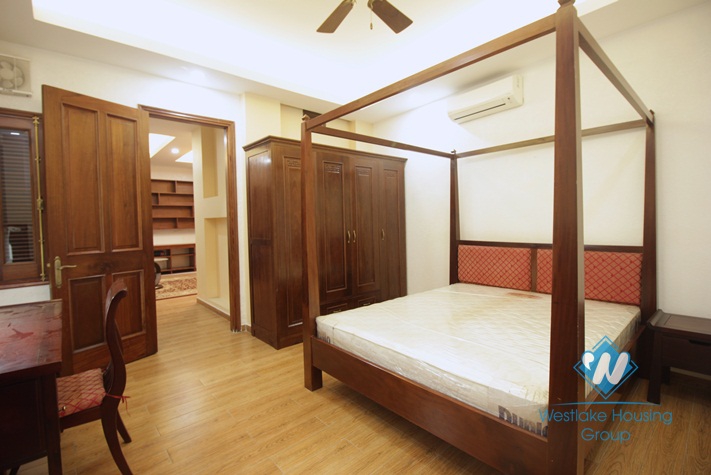 Spacious French style apartment with balcony for rent in Truc Bach, Ba Dinh